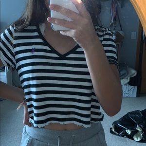 cropped ralph lauren polo tee